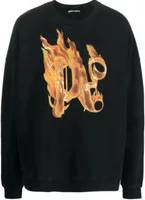 Palm Angels Monogram Sweatshirt - Sort
