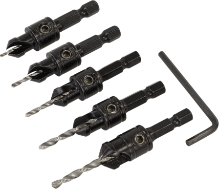 Sealey drill bit set countersink 5pc csset5