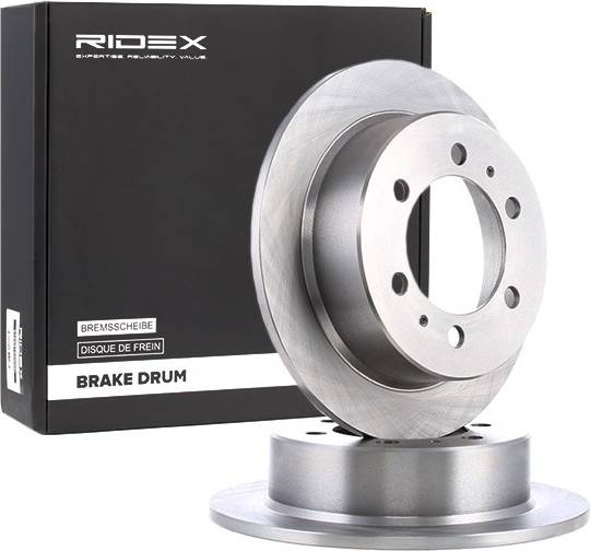 Ridex Brake Disc Rear Axle Uncoated Cast Iron