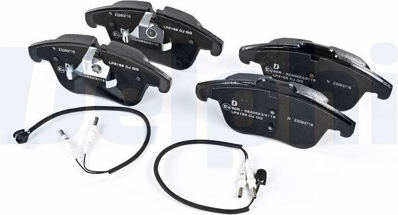 Delphi Brake Pad Set Disc Brake LP2165