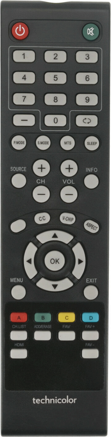 RCA Replaced Remote Control Rled1945a-f R0032 Rtu6549 Rtu5540-c - Black
