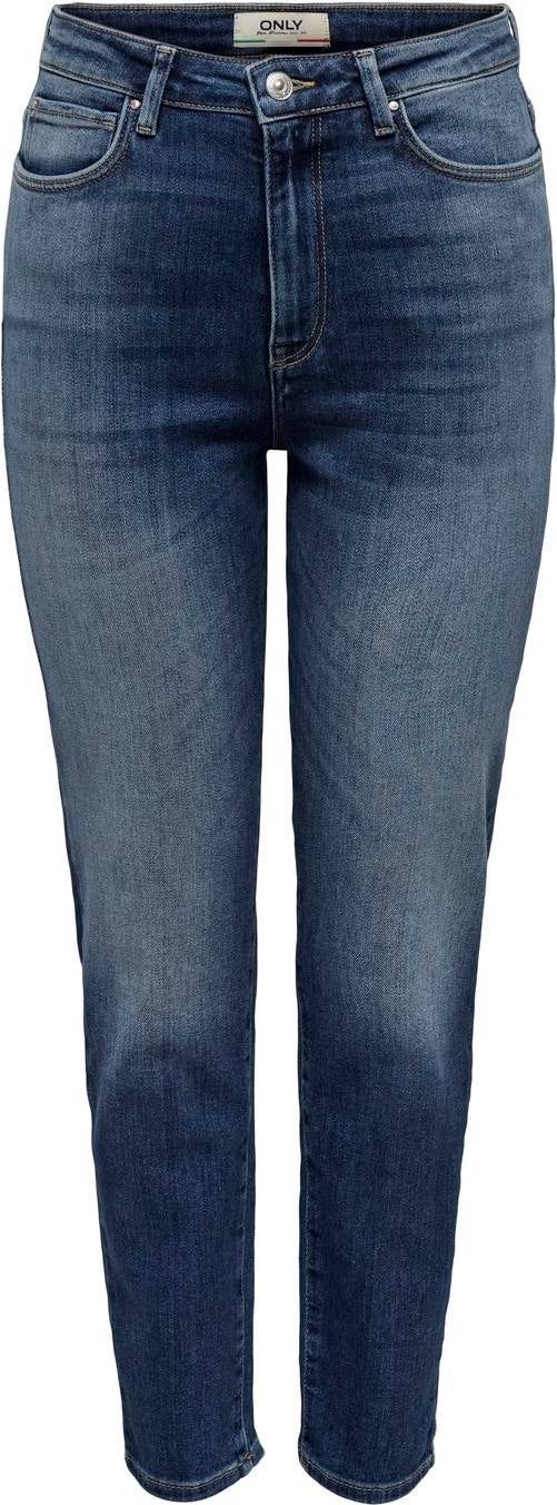 Only Hög Midja Rak Passform Jeans
