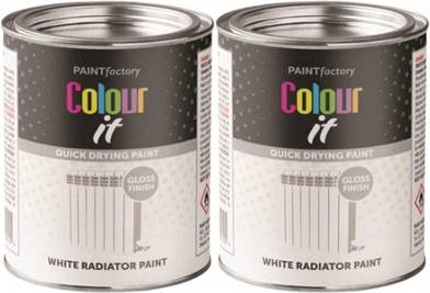 Paintfactory 2X Paint Factory Colour It Radiator Paint Tin 300 Ml - One Size Radiator Paint