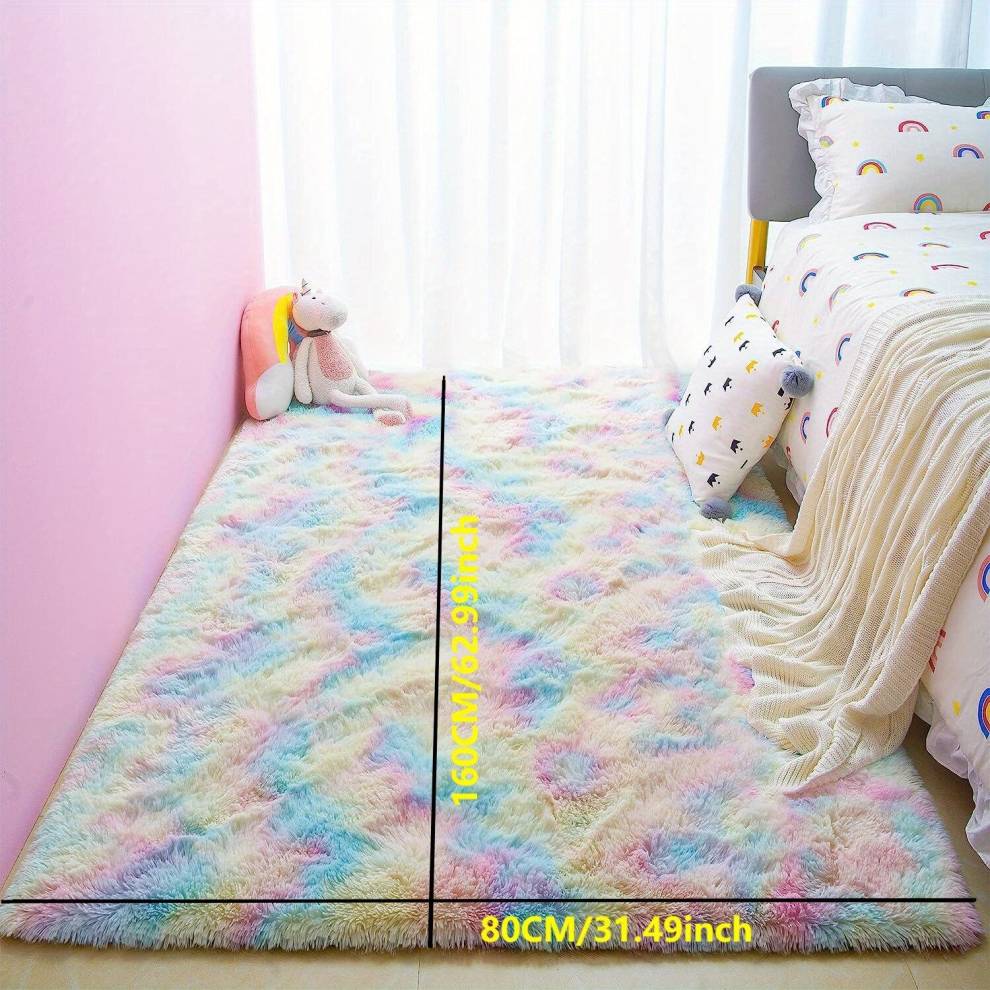 Plush Rainbow Rug 6 Feet