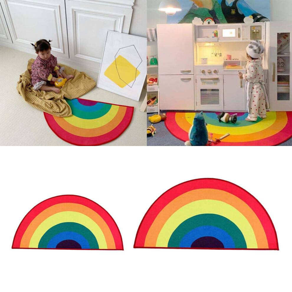 Half Round Anti-slip Rainbow Rug
