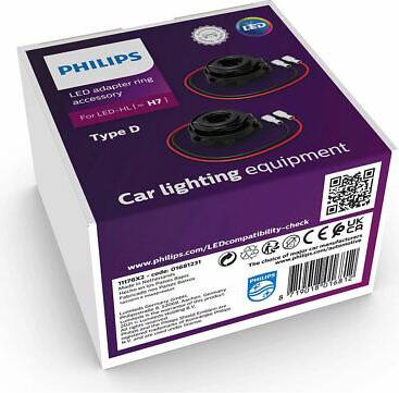 Led h7 Philips 2x Adapter Ringe Typ D Für Ultinon Pro6000 H7 LED 11972X2