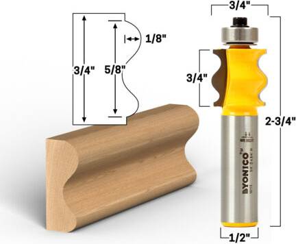 Yonico 3 4 Inch Picture Frame Molding Router Bit