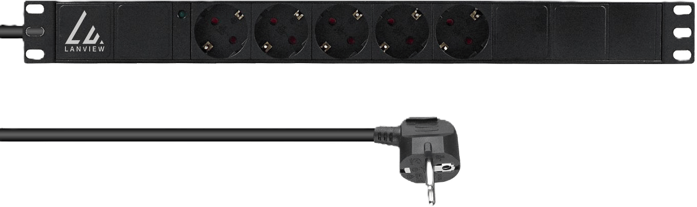 19 Inch Rack Mount Power Strip LVR-3MSCH-LIC-SCH5
