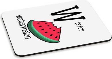 Gift Base Watermelon PC Computer Mouse Mat Pad - Alphabet Fruit