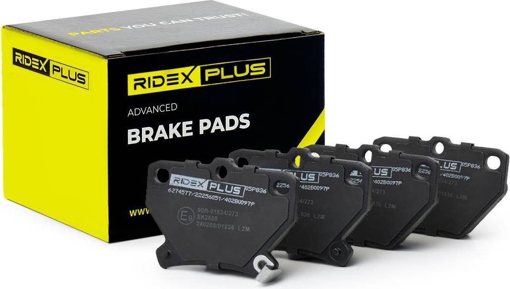 Ridex Brake Pad Set Rear Axle 402B0097P