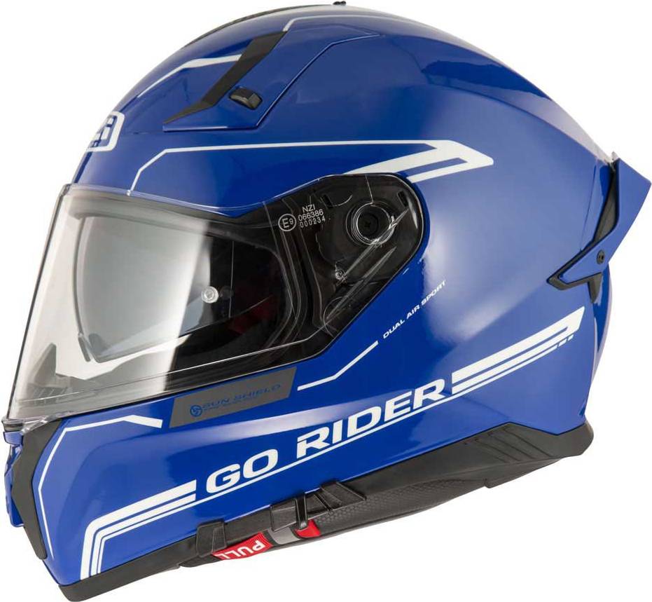 NZI Go Rider Stream Solid Full Face Helmet