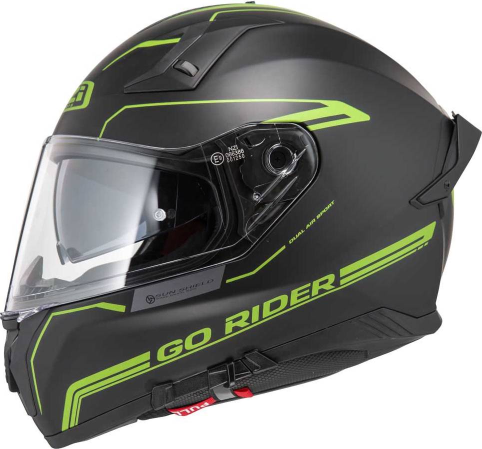 NZI Go Rider Stream Solid Full Face Helmet