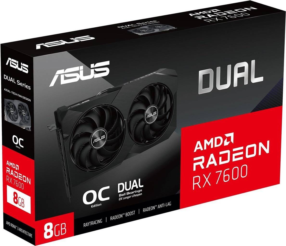 ASUS Dual Radeon RX 7600 V2 OC Edition HDMI 3xDP 8GB GDDR6