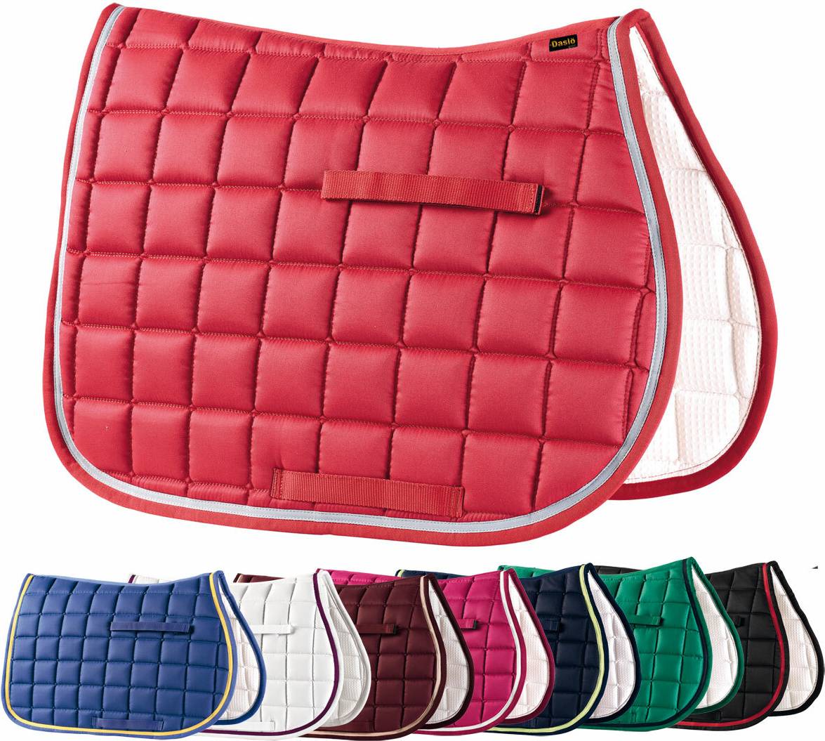 Padded Horse Saddle Pad With Check Pattern - Rouge