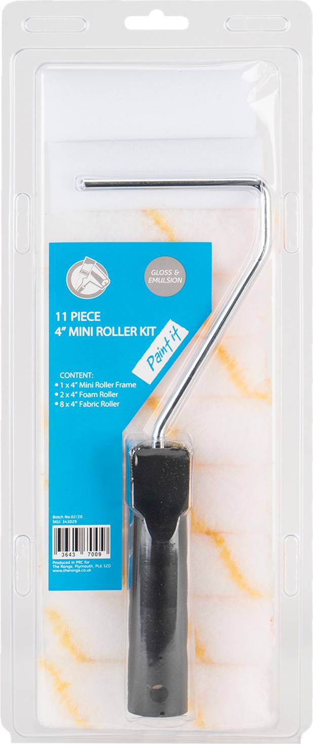 11 Piece 4 Inch Mini Kit Paint Roller Set