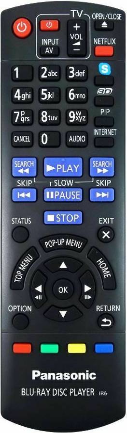 Panasonic DMP-BDT320 Remote Control