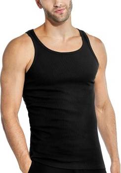 Bread & Boxers Ribbed Tank Top 2-Pack Black