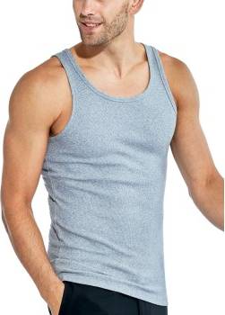 Bread & Boxers Ribbed Tank Top 2-Pack Grey