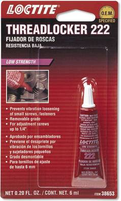 Threadlocker Loctite Low Strength Threadlocker 222