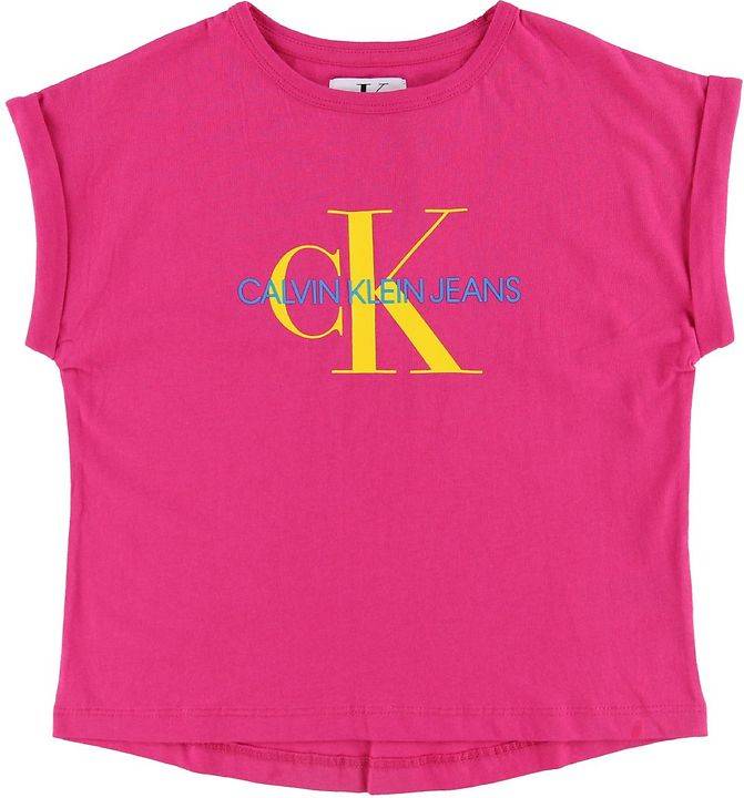 Calvin Klein T-shirt Rosa Med Logo - Rosa