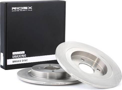 Ridex Brake Disc Rear Axle Uncoated Cast Iron