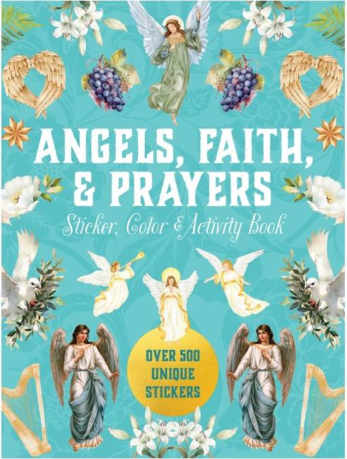 Angels, Faith & Prayers Sticker, Color & Activity Book