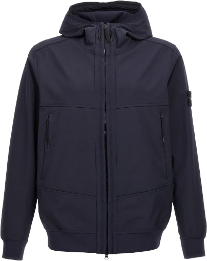 Stone Island Men's Soft Shell-R E.Dye Technology Jackets - Blue