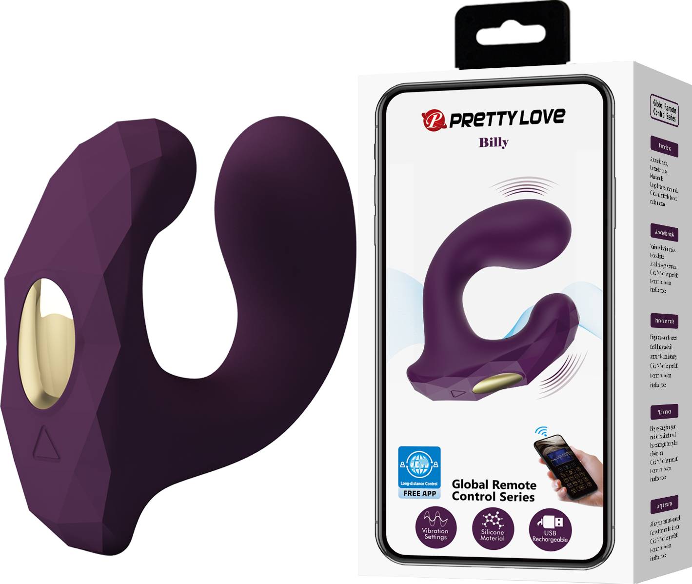 Billy Remote Control Dual Stimulation Vibrator