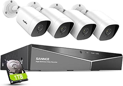 Wired outdoor security cameras Piskekat 1080P Wired Security Camera System
