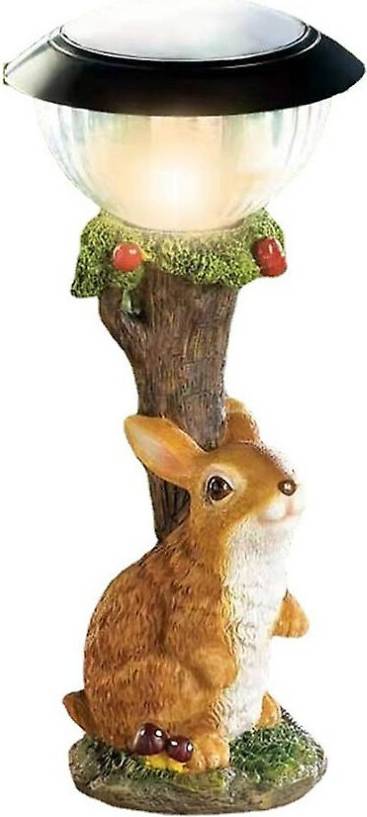 Led Solar Light Rabbit Resin Figurine Light