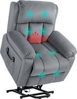 Fåtöljer lift möbler Homcom Power Lift Riser Recliner Chair Grey Aosom Fåtölj