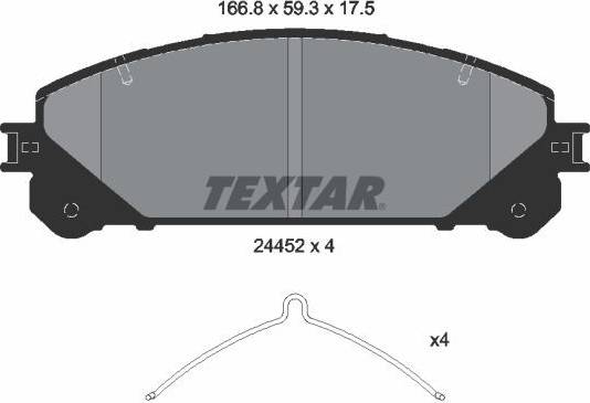 Textar Brake Pad Set 2445201