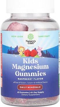 Magnesium gummies Nature's Craft Kids Magnesium Gummies Raspberry 45 pcs