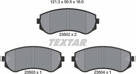 Textar Brake Pad Set 2350201