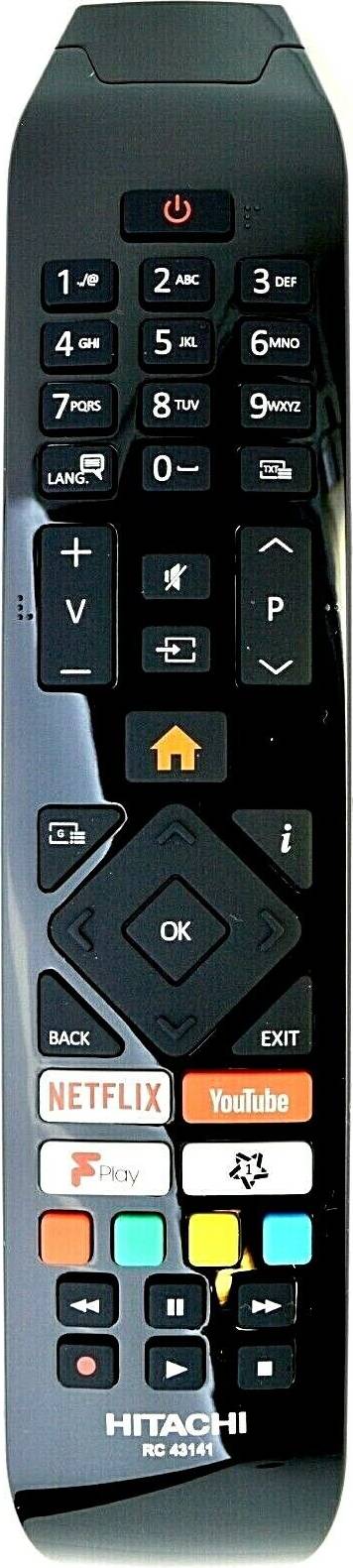Hitachi RC43141 TV Remote Control