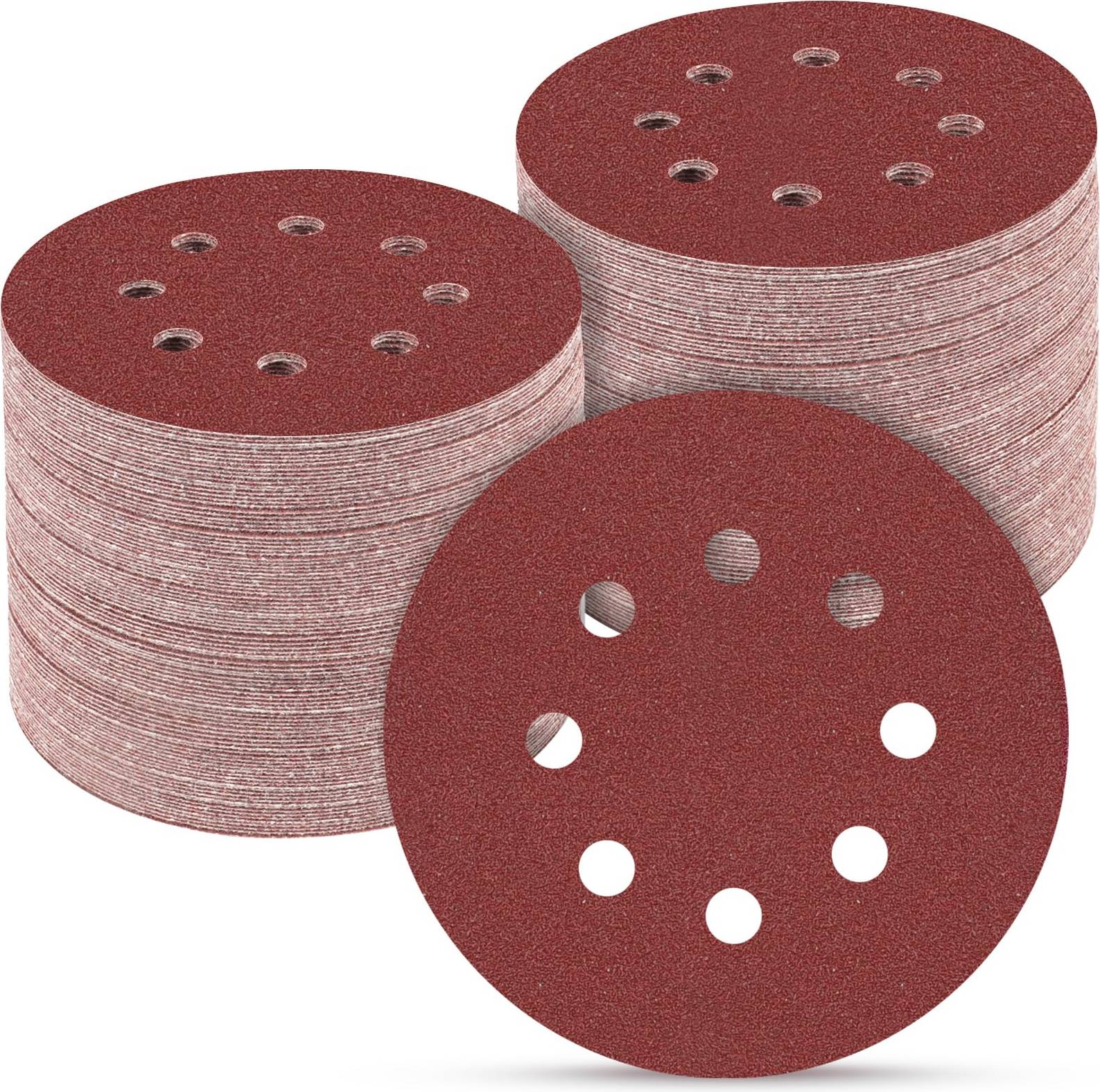 165 PCS 5 Inch Round Hook Loop Sanding Discs