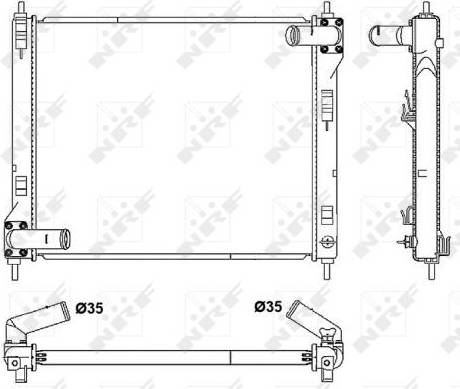NRF Radiator Engine Cooling 53061