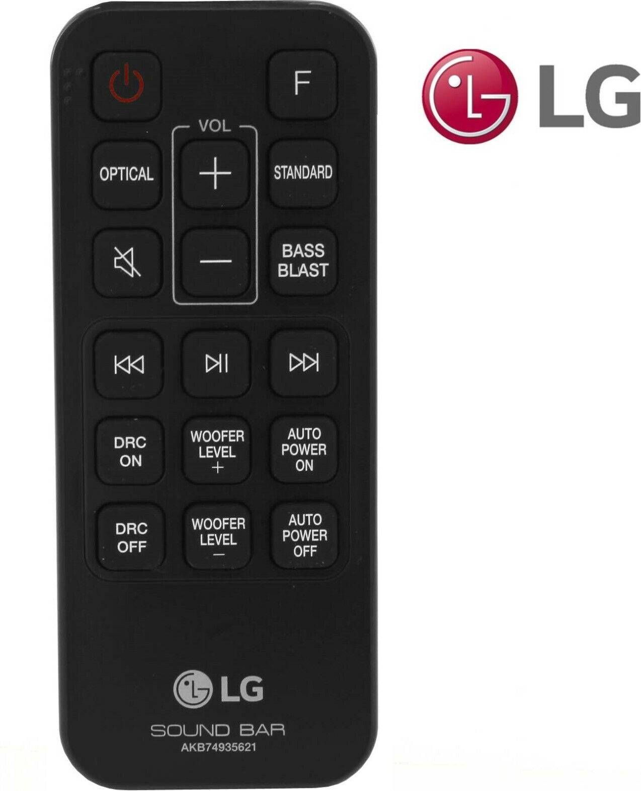 LG Genuine Remote Control AKB74935621 Soundbar Speaker System