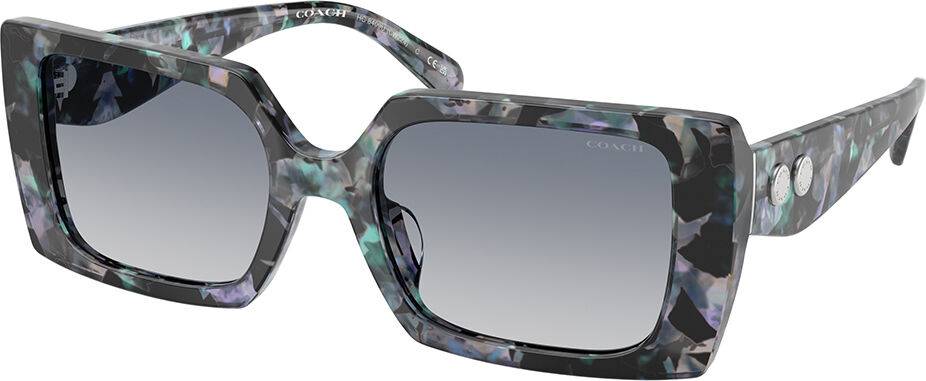 Coach Rectangular Ladies Sunglasses - Grey Gradient