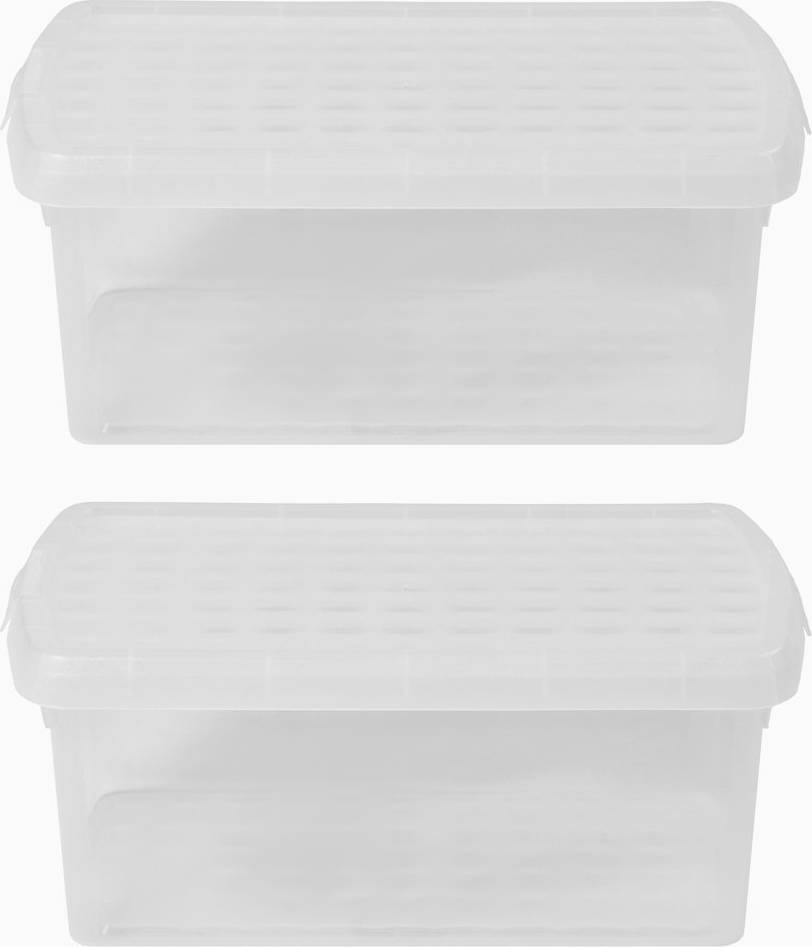 Wham Clip Rectangular Plastic Boxes 10.5 qt Storage Box 2pcs