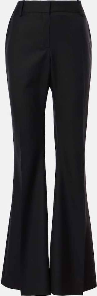 Nina Ricci Wool Flared Tailored Pants Uld - Sort