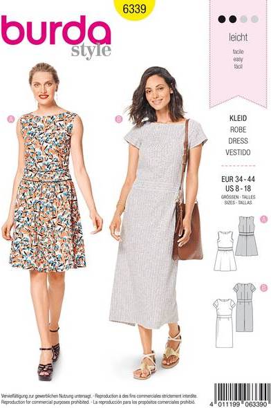 Burda Style Paper Sewing Pattern 6339