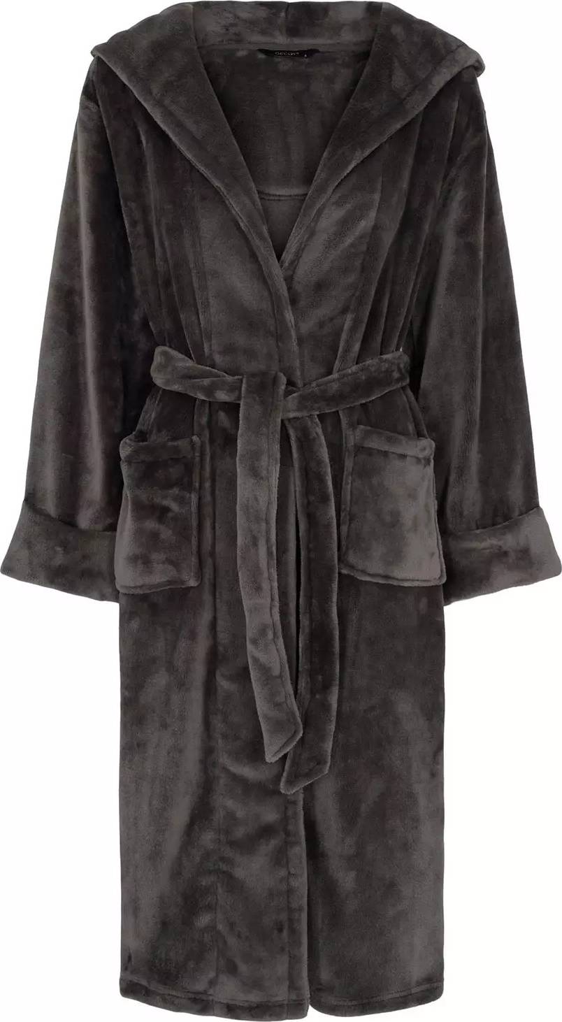Decoy Long Terry Robe With Hood - Grey
