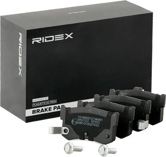 Ridex Brake Pad Set Rear Axle