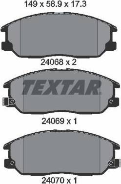 Textar Brake Pad Set 2406801