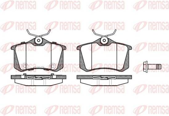 Remsa 0263.74 Brake Pad Set Rear Axle