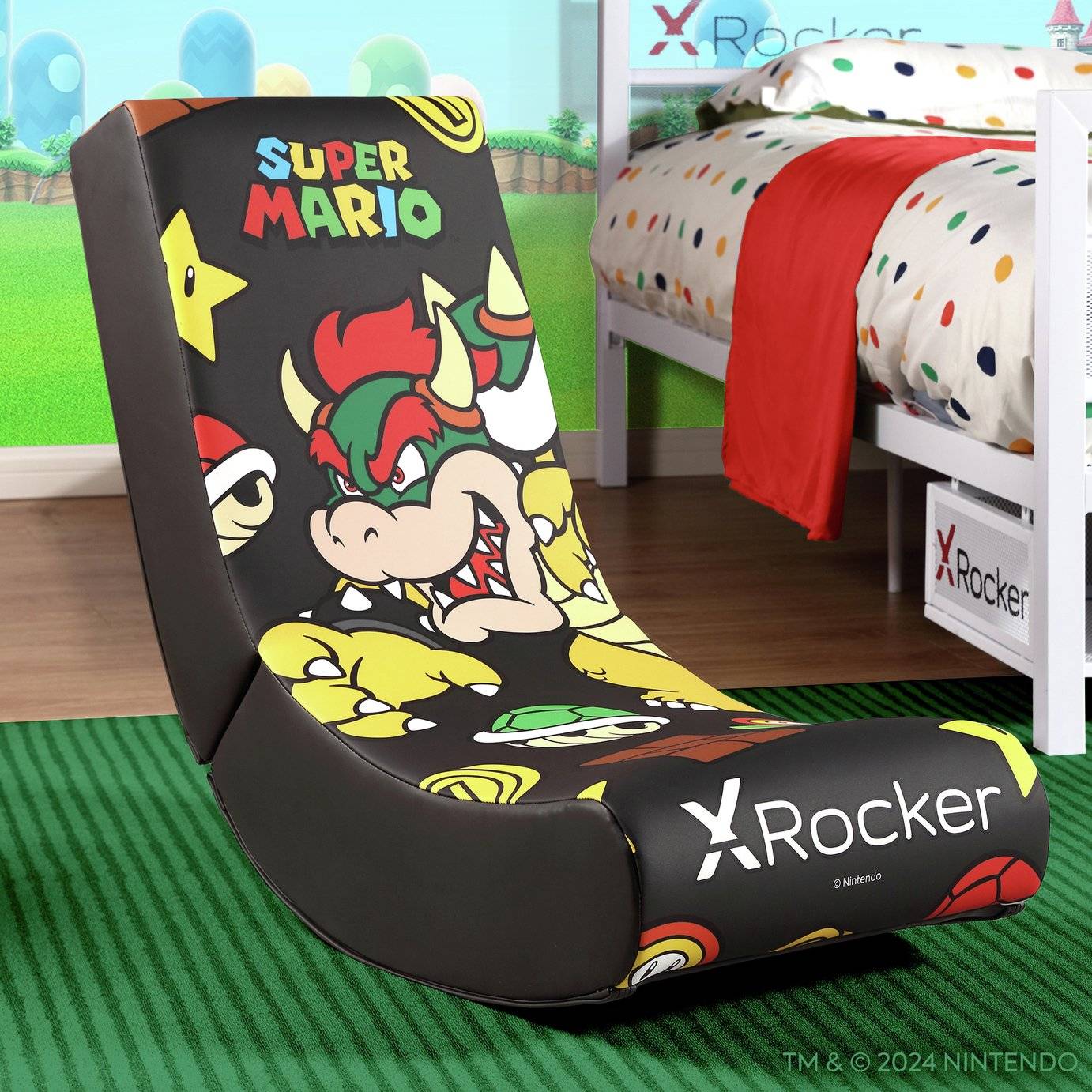 X rocker gaming chair junior X-Rocker Power Up Edition Junior Gaming Chair Bowser