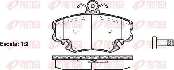 Remsa Brake Pad Set Front Axle With Spring