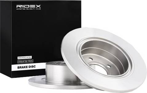 Ridex Brake Disc Rear Axle Uncoated Cast Iron