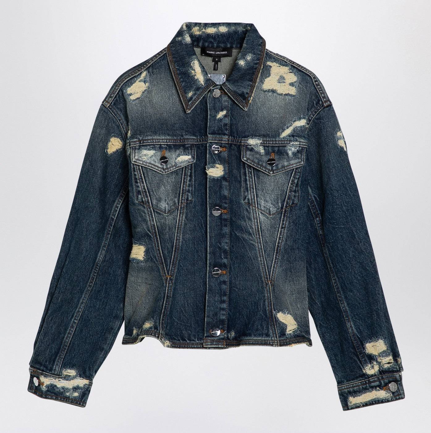 Marc Jacobs Rip And Repair Fluted Denim Jacket - Denim